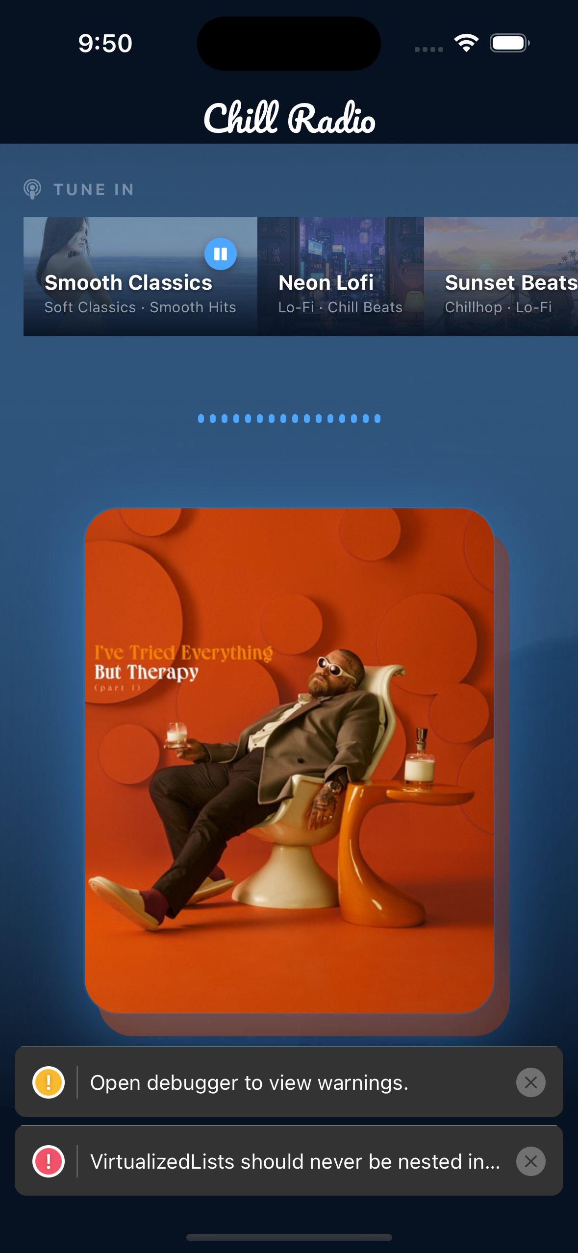 Chill Radio application